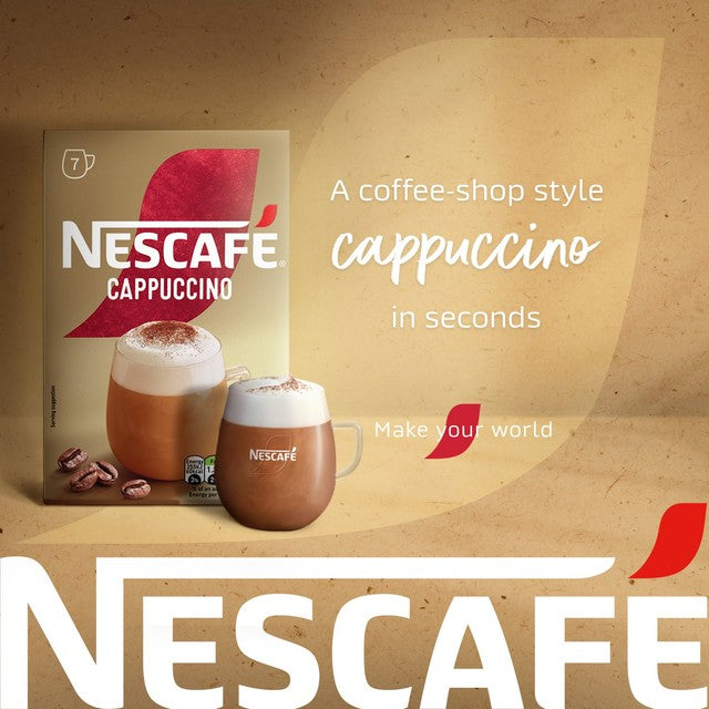 Nescafe cappuccino instant coffee 7 sachets, imported from the UK