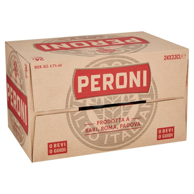Peroni Red Lager beer bottles 24 x 330ml, imported from the UK