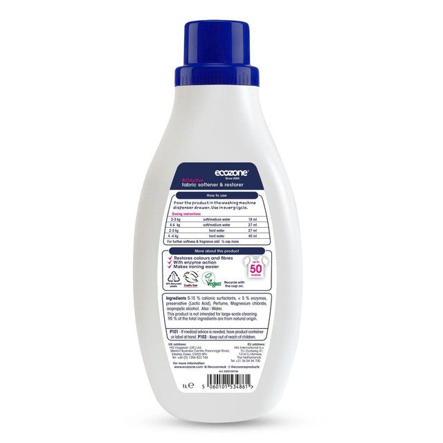 Ecozone BioActive fabric softener 1L - British product