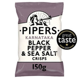 Pipers Black Pepper & Sea Salt crisps 150g, imported from the UK
