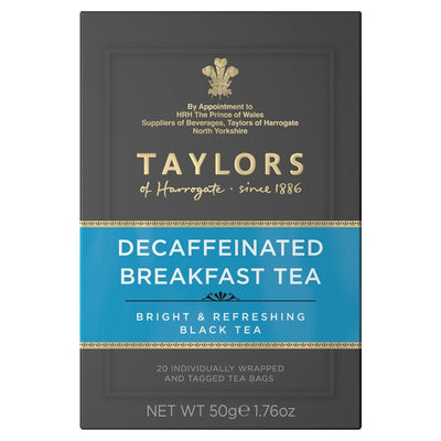 M&S Taylors Of Harrogate Decaffeinated Breakfast Black Tea Bags 20 Teabags- Buy online at McGrocer