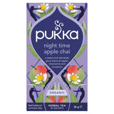 Pukka Herbs organic Night Time Apple Chai herbal tea 20 teabags - British product