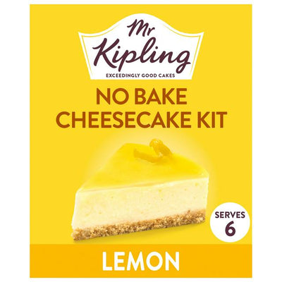 Sainsburys Mr Kipling Lemon No Bake Cheesecake Dessert Kit 230g- Buy online at McGrocer