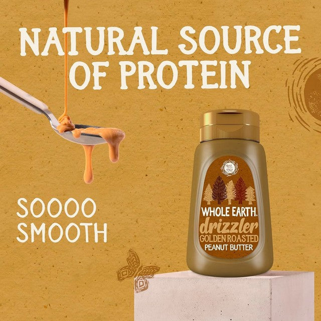 Whole Earth Drizzler Golden Roasted Peanut Butter 320g (British brand)