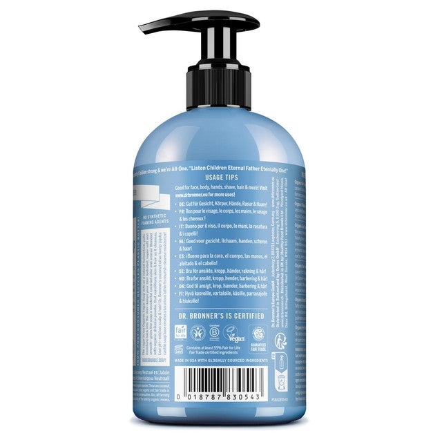 Dr. Bronner's Unscented Organic Baby Pump Soap 355ml - British product