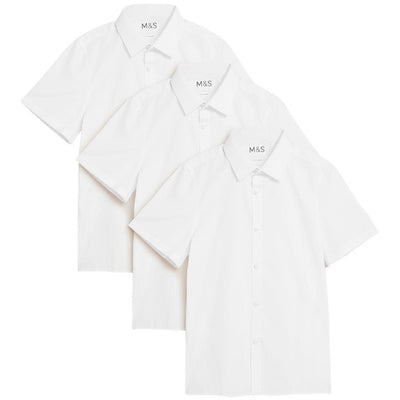 M&S M&S Boys Slim Fit Shirt 3 Pack, Size 3-4 Years- Buy online at McGrocer