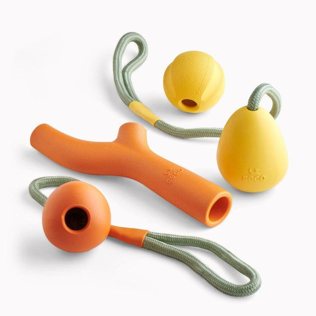 Beco Natural Rubber Slinger Ball Orange - British product