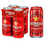Estrella Damm Premium Lager Beer Cans 4 x 440ml - British product