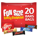 Mars assorted fun-size milk chocolate bars multipack 358g, imported from the UK