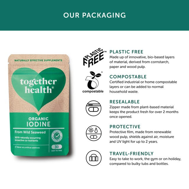 Together Health seaweed iodine capsules organic 30 pack (British brand)