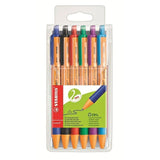 Stabilo Pointball 6 assorted colours ballpoint pen pack (British brand)