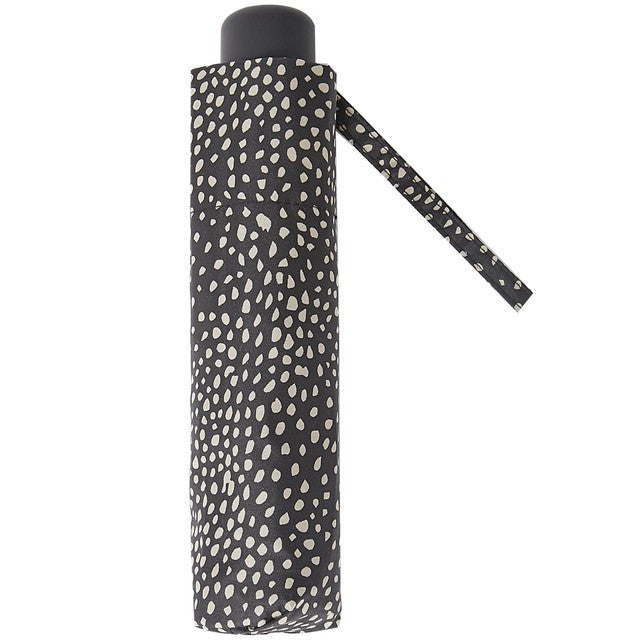 M&S polka dot compact umbrella black mix, imported from the UK