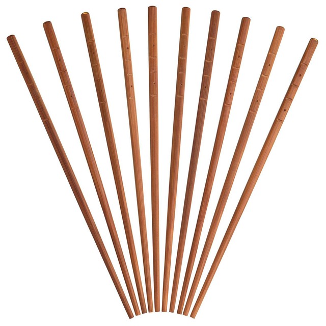 World of Flavours Oriental bamboo chopsticks pack of 10 (British brand)