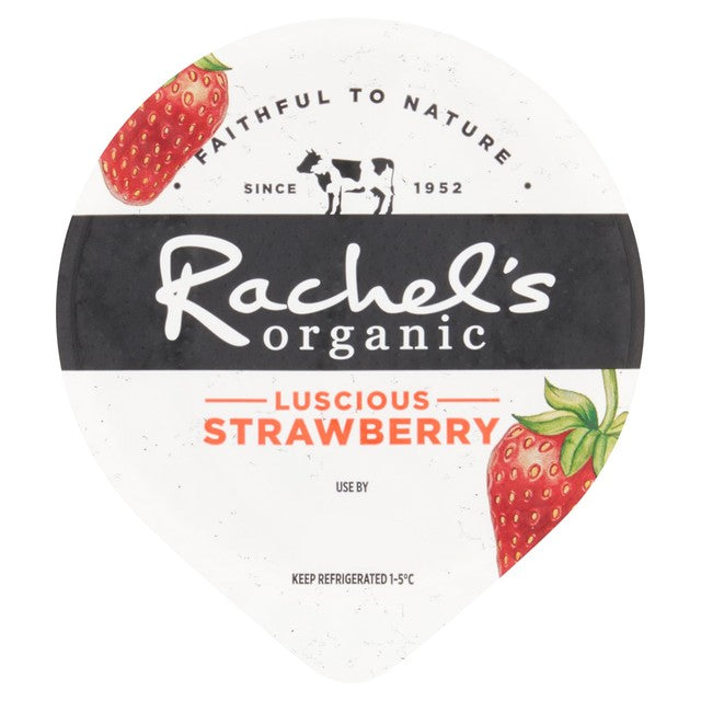 Rachel's Organic Forbidden Strawberry Yoghurt 150g, imported from the UK