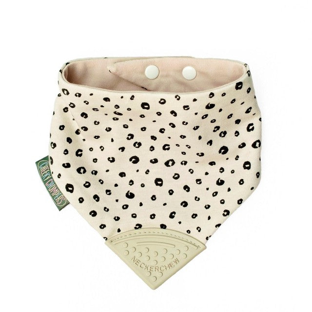 Cheeky Chompers Neckerchew Leopard Spot One Size - British product