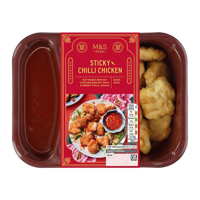 M&S Klebriges Chili-Hähnchen Fertiggericht 370g