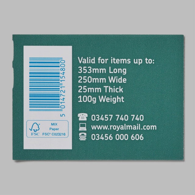 Royal Mail 2nd Class Large Stamps pack of 4 - British product