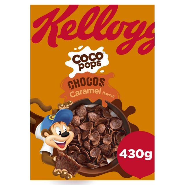 Kelloggs Coco Pops Chocos Caramel Breakfast Cereal 430g