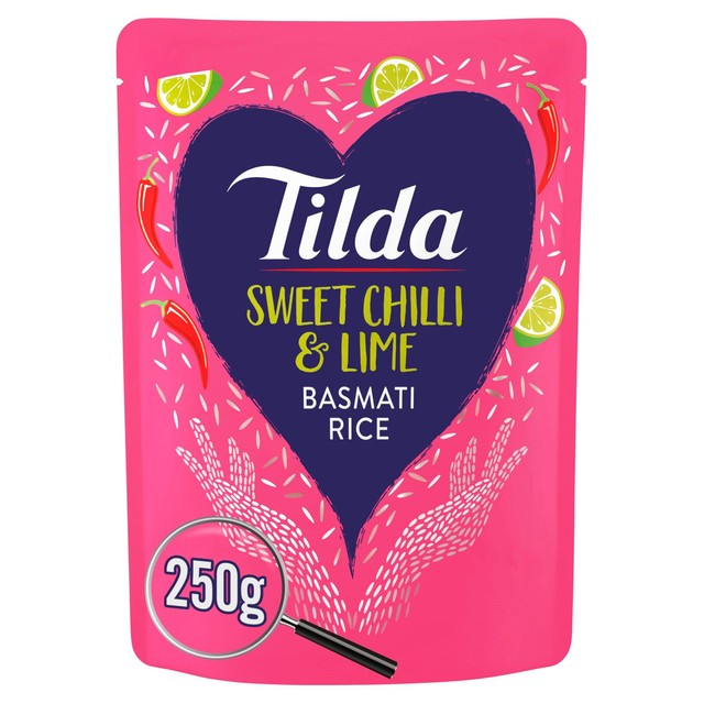 Tilda sweet chilli and lime microwave basmati rice 250g (British brand)