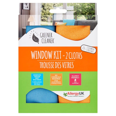 Greener Cleaner Fenster-Mikrofasertuch-Set 2er-Pack