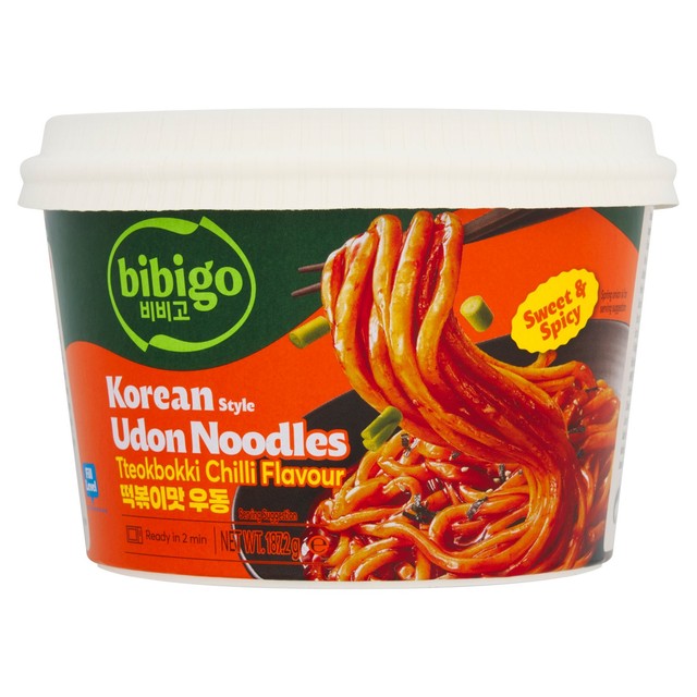 Bibigo Udon Noodles Chilli Flavour 187g - British product