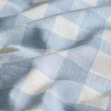 M&S cotton gingham bedding set in blue for single bed, imported from the UK