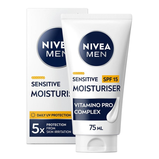 Nivea Men Sensitive Moisturiser 75ml, imported from the UK