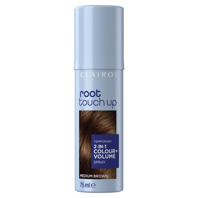 M&S Clairol Root Touch Up 2 in 1 Spray Medium Brown Root Touch-Up Spray- Buy online at McGrocer