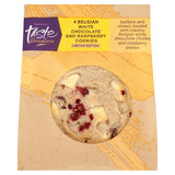 Sainsburys Belgian White Chocolate  Raspberry Cookies Limited Edition Taste the Difference x4