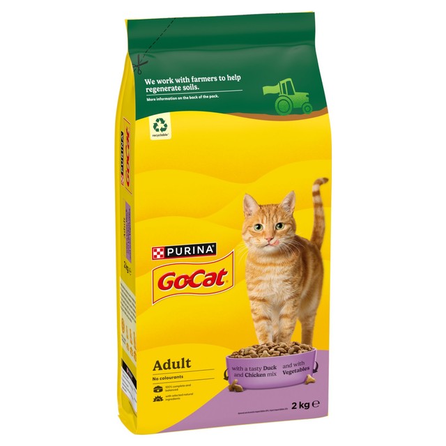 Go-Cat chicken and duck dry cat food 2kg, UK version