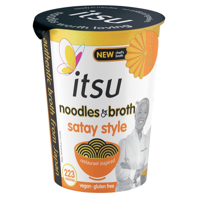 Itsu Satay Style Instant Noodles & Broth Pot 64g, UK version