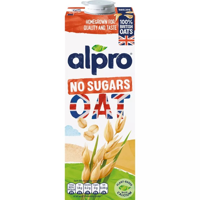 Alpro Oat No Sugar long life oat drink pack of 8 (British brand)