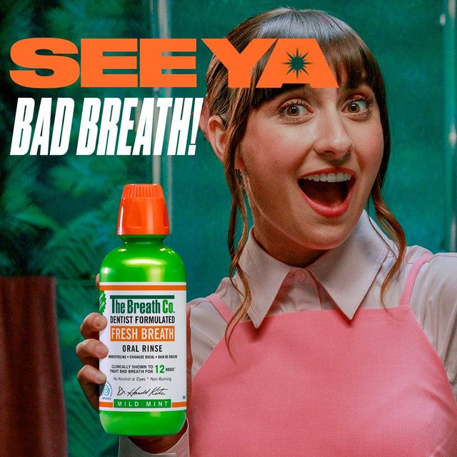 The Breath Co. Alcohol Free Mild Mint Mouthwash 500ml (British brand)
