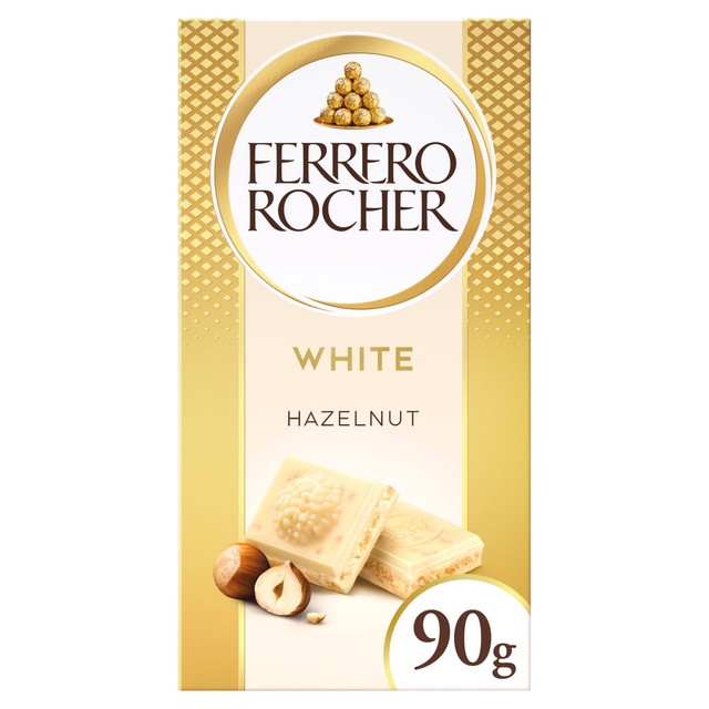 Ferrero Rocher white chocolate hazelnut bar 90g - British product