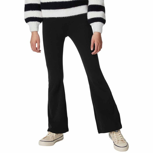 M&S Girls Cotton Flared Leggings, 8-9 Years, Black