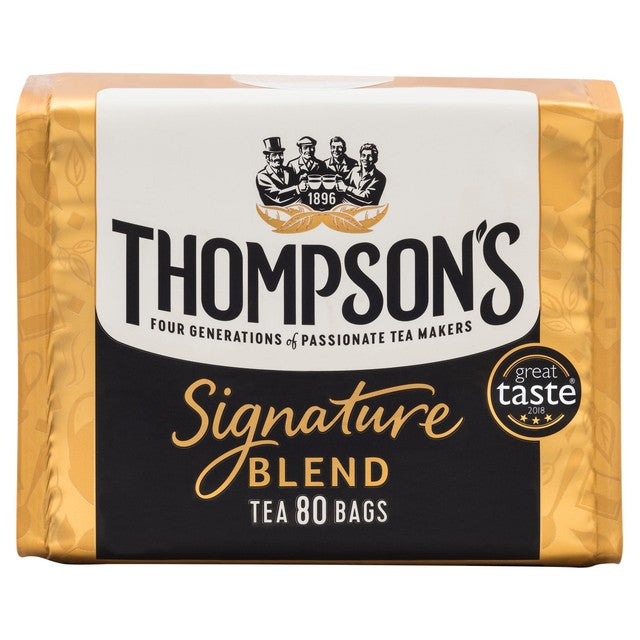 Thompsons Signature Tea black tea bags 80 pack (British brand)