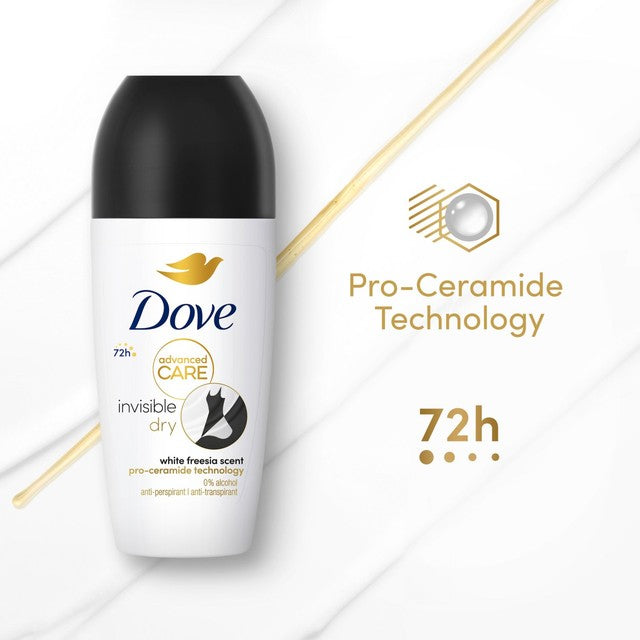 Dove Invisible Dry Women's Anti-Perspirant Roll On Deodorant 50ml - British product
