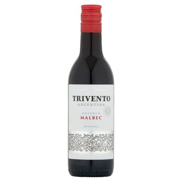Trivento Reserve Malbec red wine small bottle 187ml (British brand)