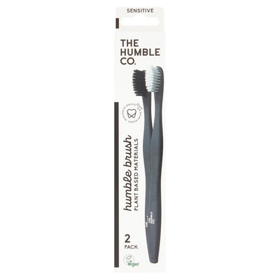 M&S Humble Plant Based Toothbrushes Mixed Colours Manual Toothbrushes 2-Pack- Buy online at McGrocer