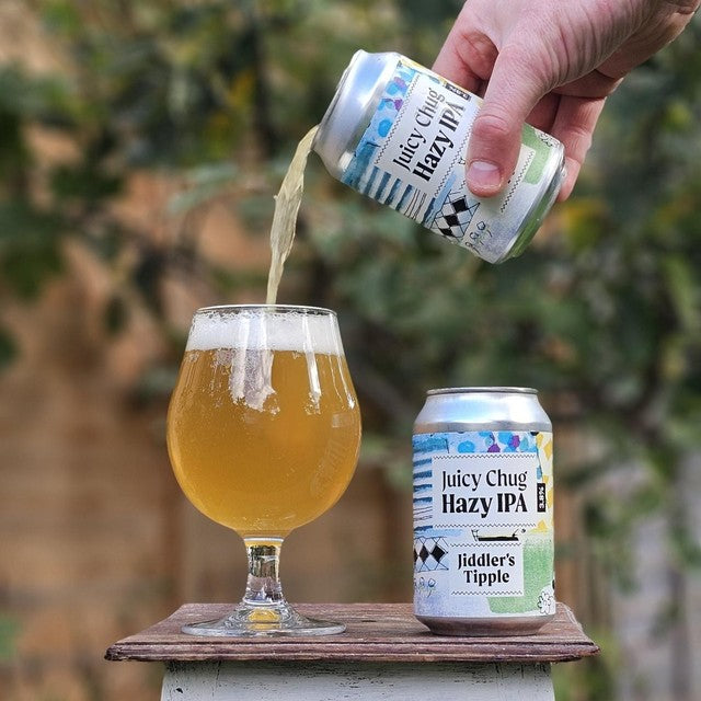Jiddlers Tipple Juicy Chug Hazy IPA Beer 330ml, UK version