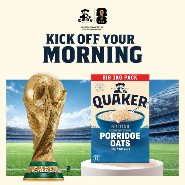 Quaker porridge oats 3kg imported from the UK