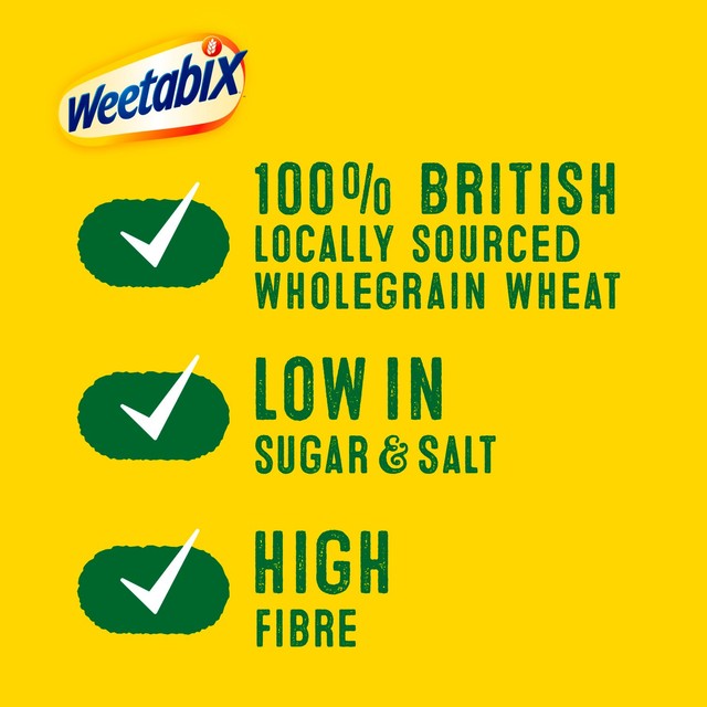 Weetabix Original whole grain wheat breakfast cereal (British brand)