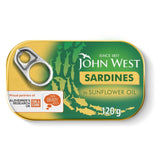 John West sardines in sunflower oil can, imported from the UK