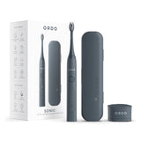 Ordo Sonic+ Electric Toothbrush and Charging Travel Case in Charcoal Grey, imported from the UK