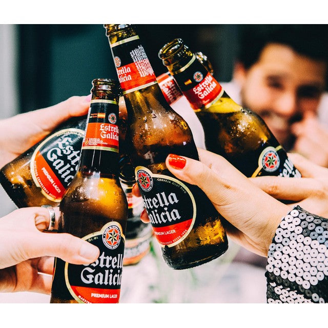 Estrella Galicia Lagerbier 4x330ml - Britisches Produkt