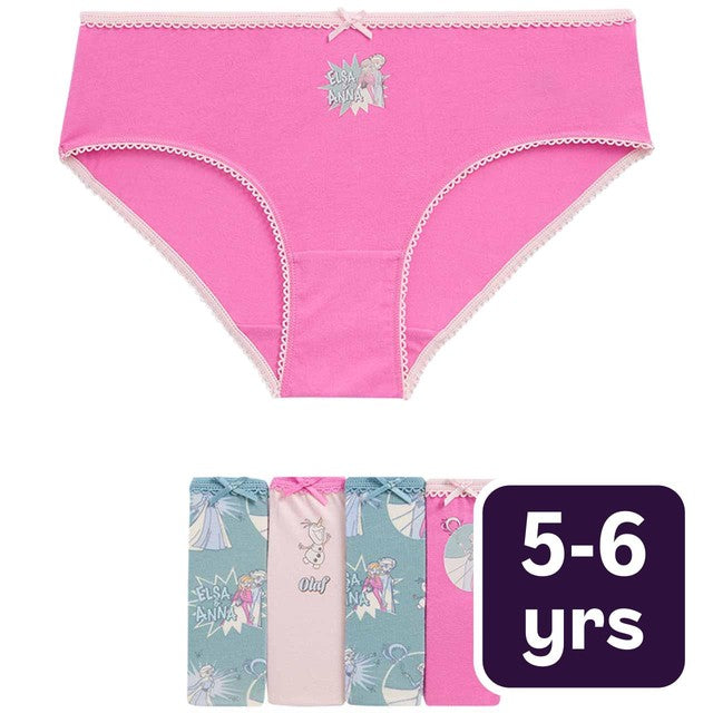 M&S girls Disney Frozen knickers multi 5-6 years, imported from the UK