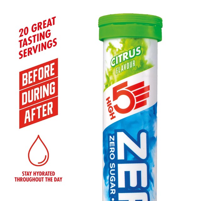 HIGH5 Zero Citrus Electrolyte Tablets 20 Count, UK version