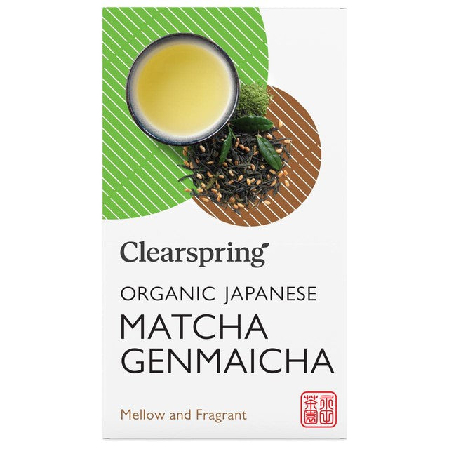 Clearspring Matcha Genmaicha green tea teabags 20 pack - British product