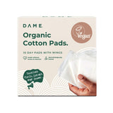 Dame organic cotton day pads 10 pack (British brand)