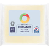 Ocado organic mature cheddar cheese 250g, imported from the UK